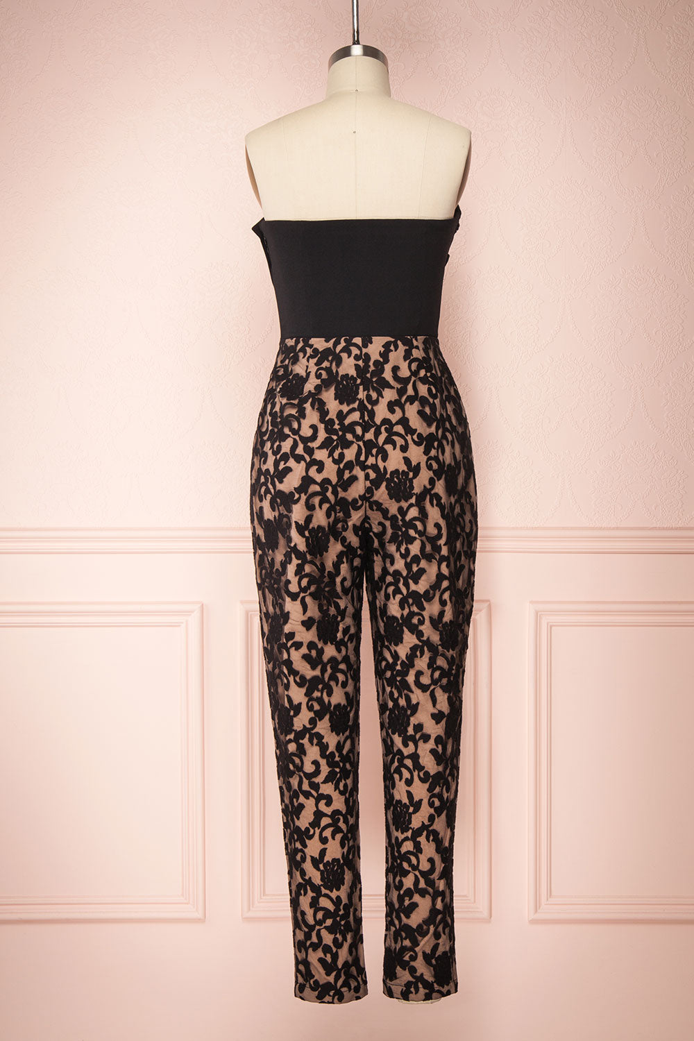 Ananke Black & Beige Bustier Jumpsuit | BACK VIEW | Boutique 1861