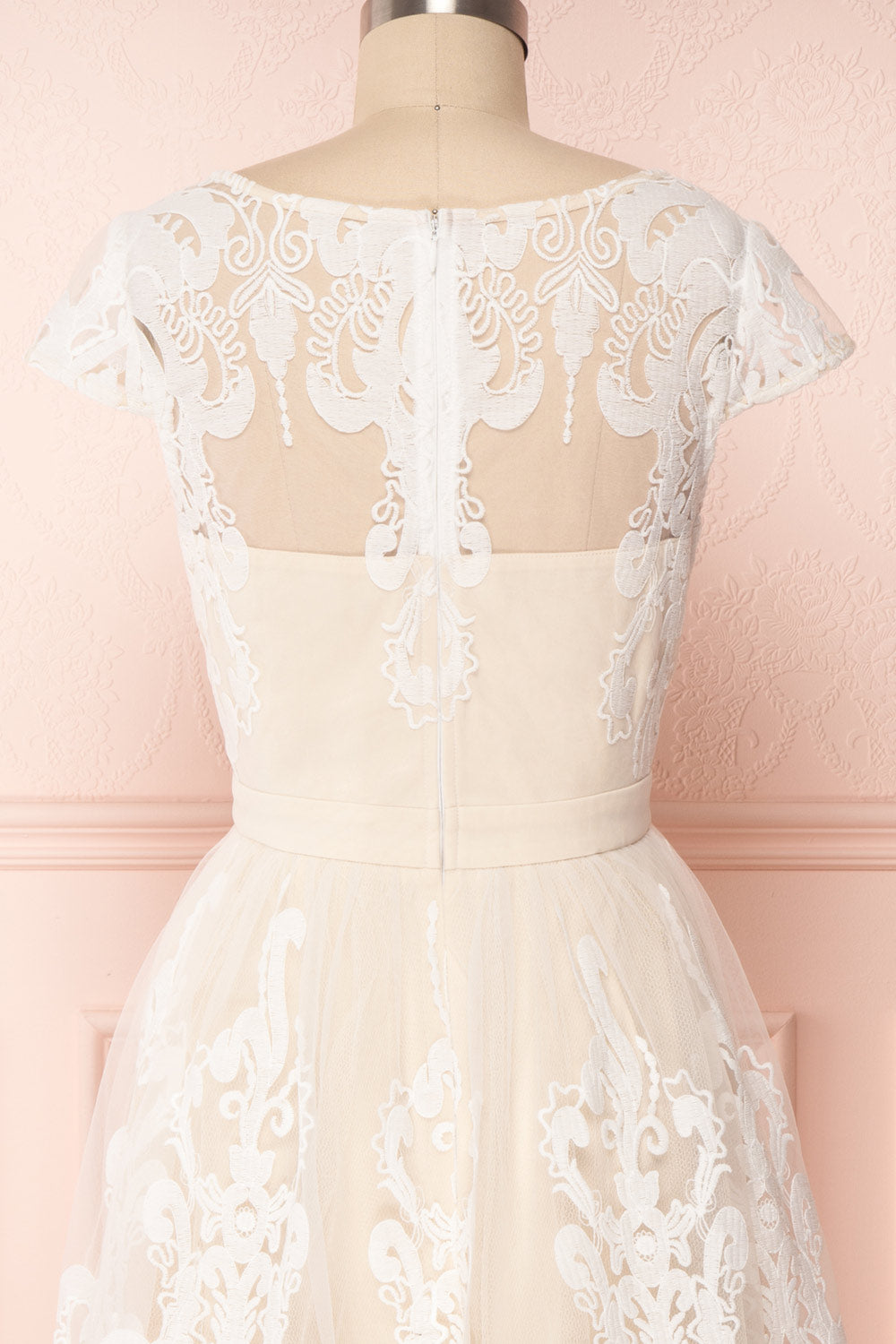 Andela Ivory Lace A-Line Cocktail Dress | Boudoir 1861 6