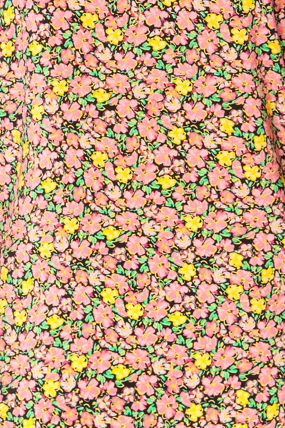 Anemokhori Floral V-Neck T-Shirt | La petite garçonne fabric