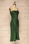 Anemone Green Satin Dress | Robe Verte side view | La Petite Garçonne