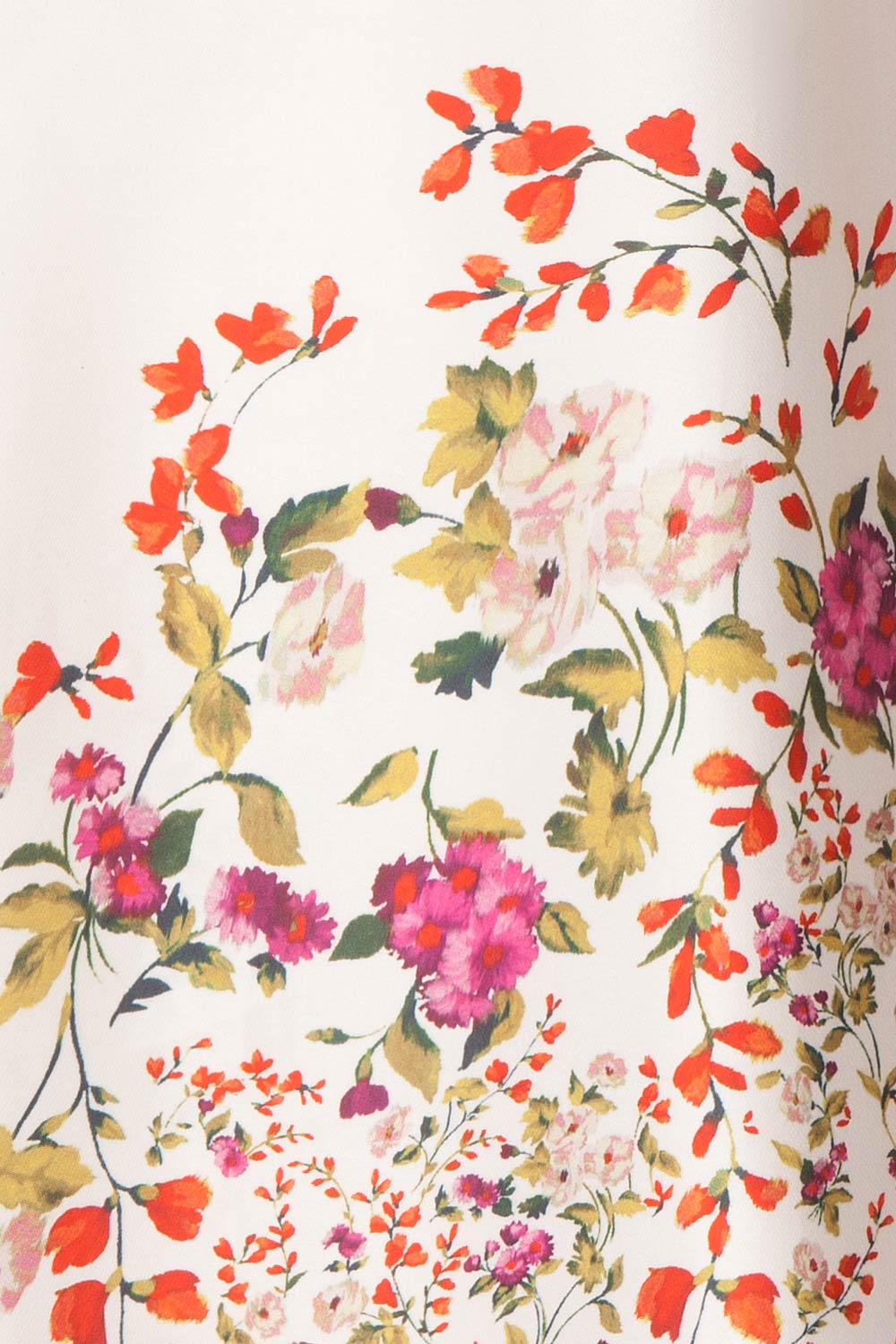 Angelica White Floral Puffy Sleeve Dress | Boutique 1861 fabric