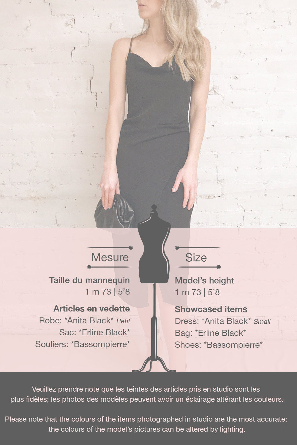 Anita Black Silky Midi Dress | La petite garçonne template