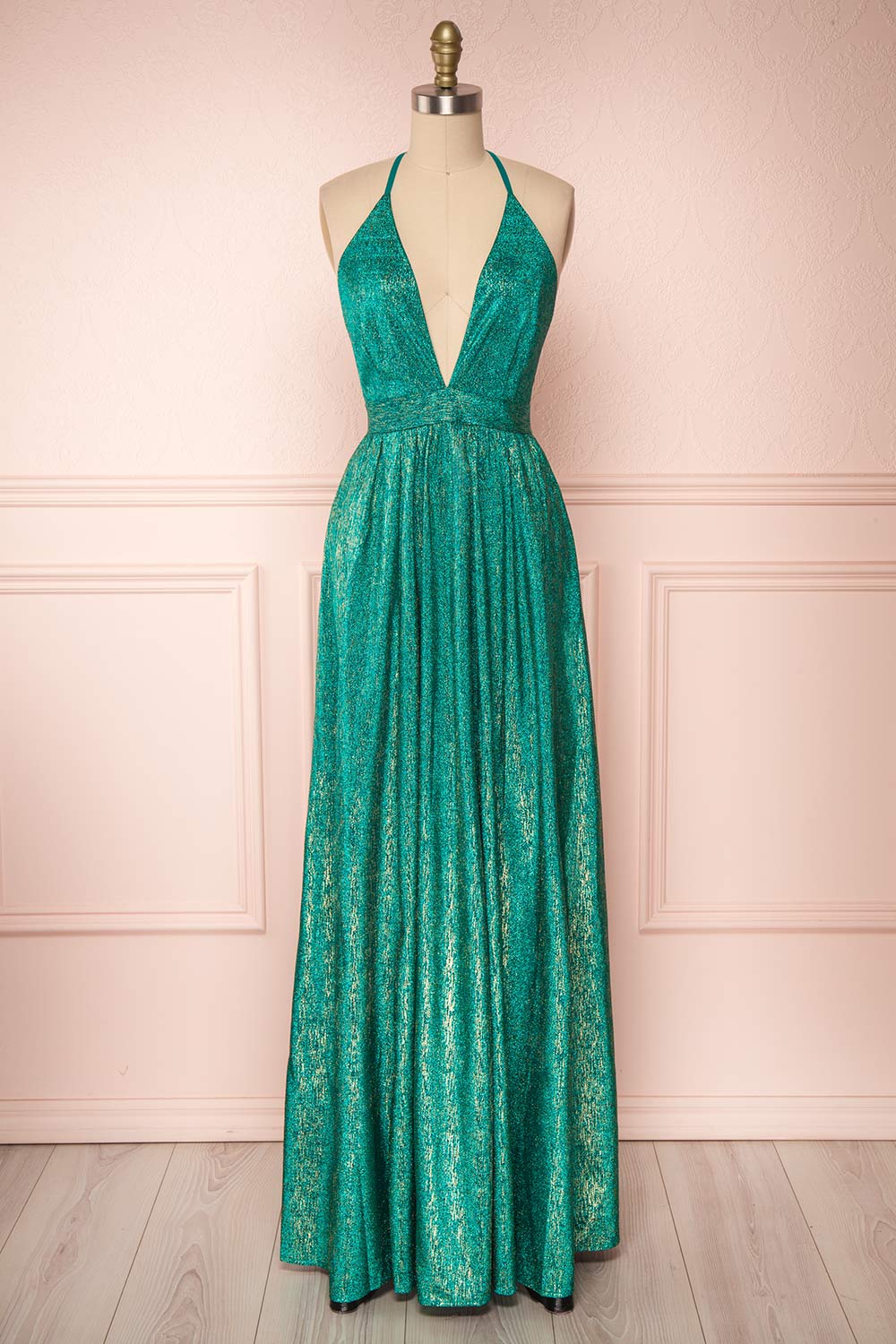 Anywa Émeraude Glitter Dress | Robe Longue | Boutique 1861