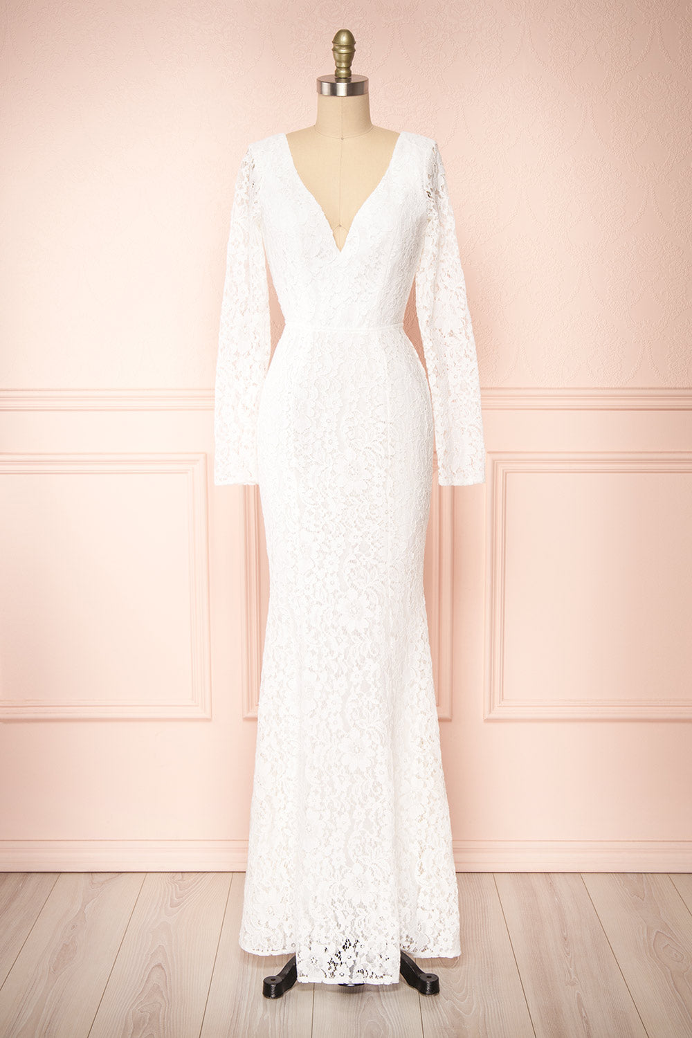 Araceli Floral Lace Mermaid Bridal Gown | Boudoir 1861 front view