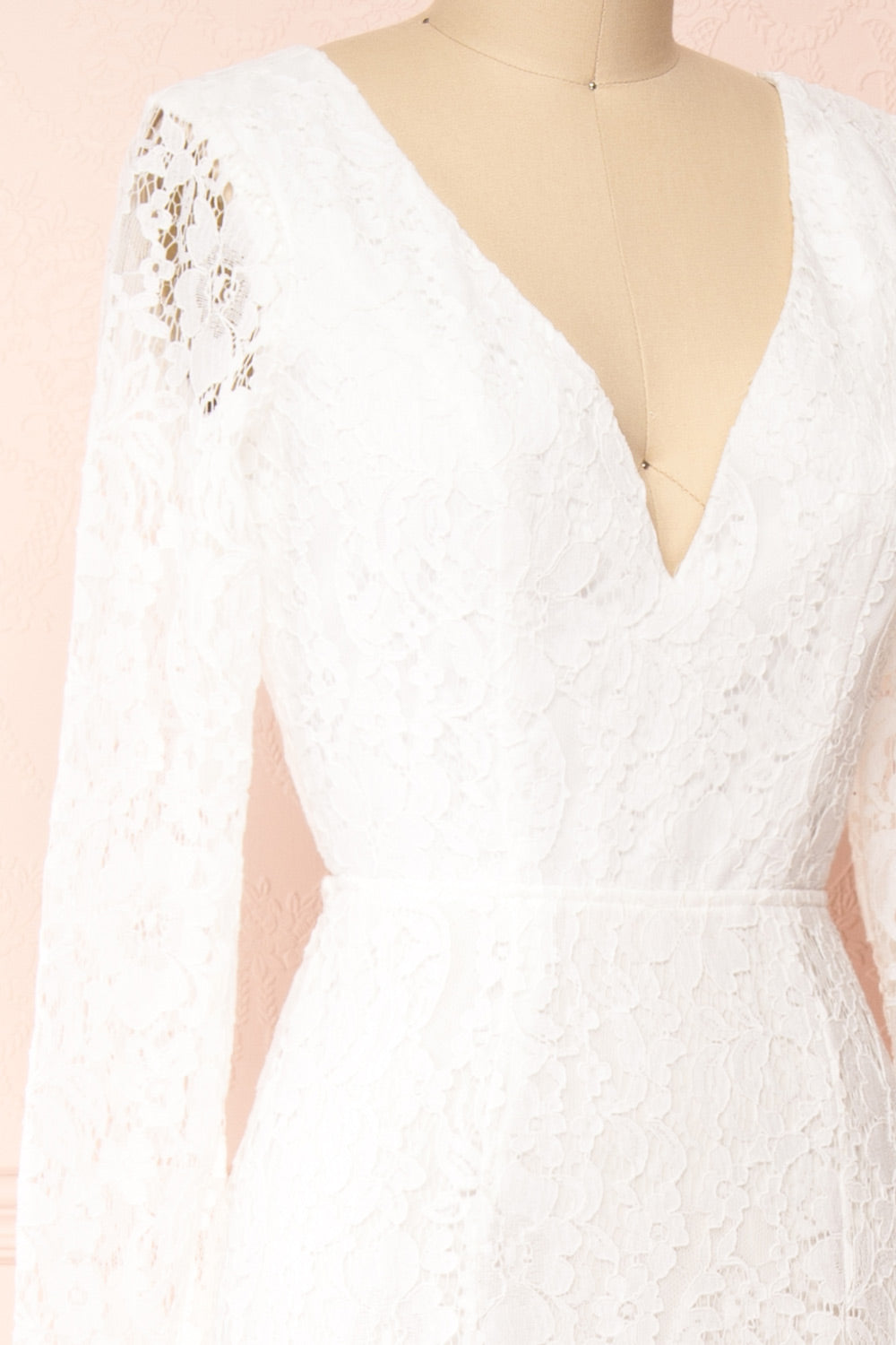 Araceli Floral Lace Mermaid Bridal Gown | Boudoir 1861 side close-up