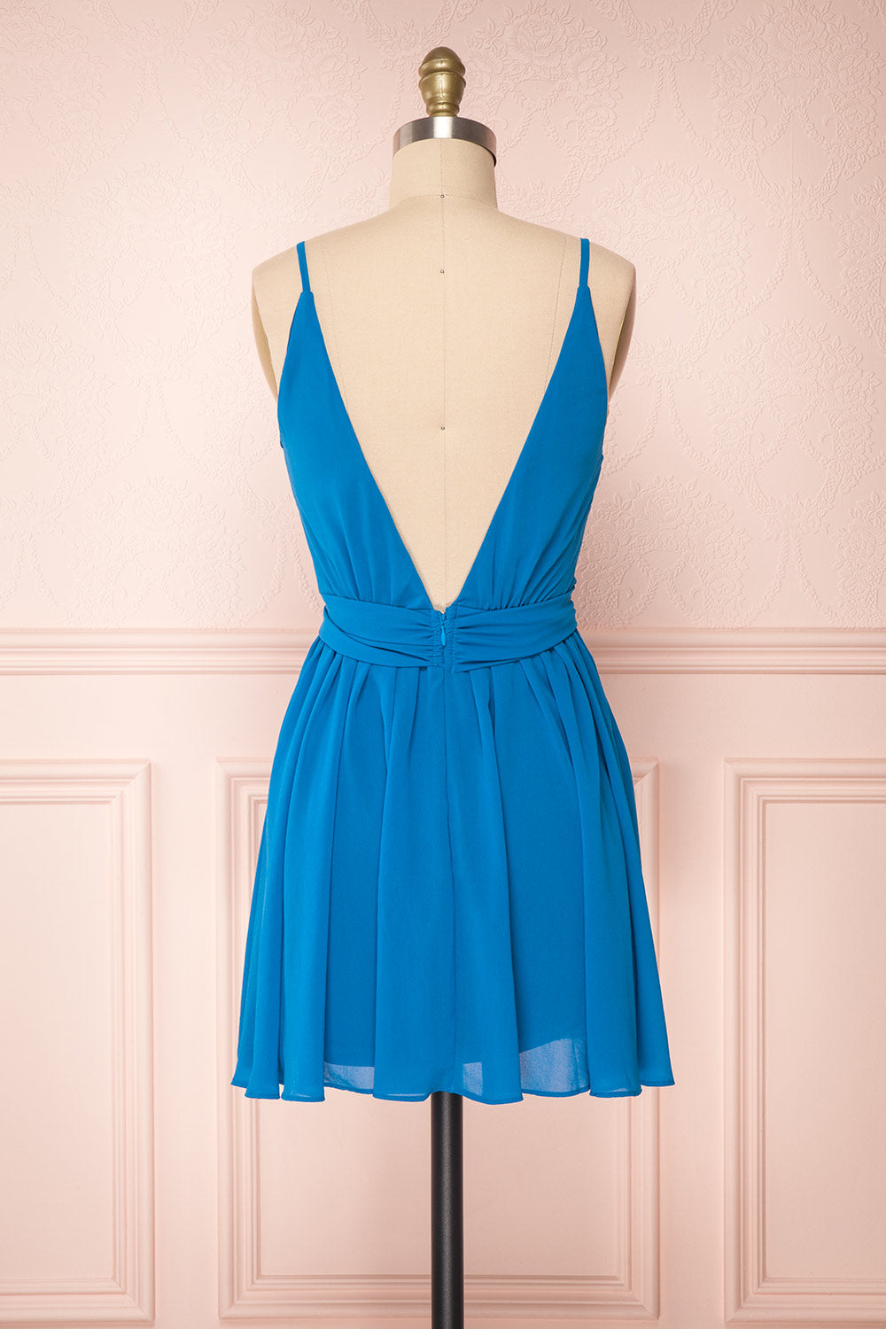 Arachne Teal Short Chiffon A-Line Dress | Boutique 1861 5