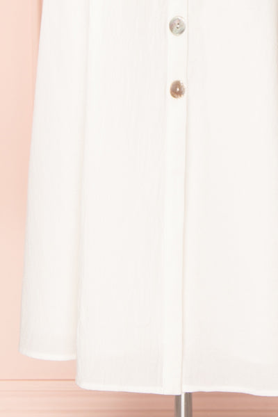 Arethusa White Linen Midi Dress skirt | Boutique 1861