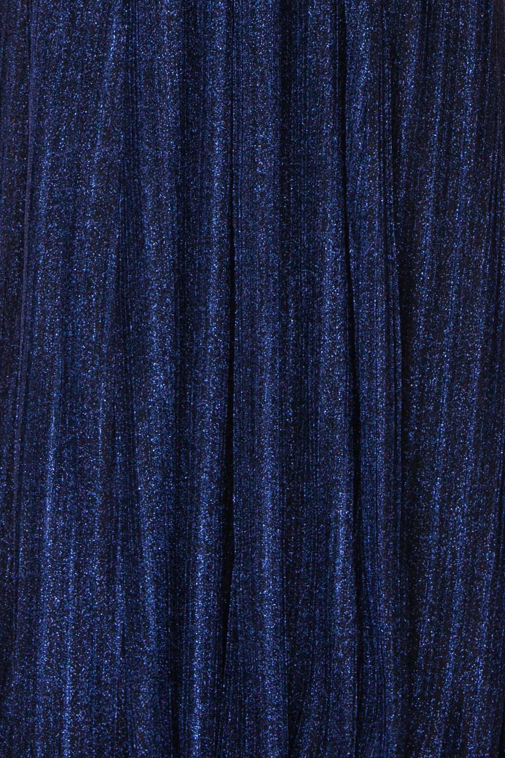 Arnemande Navy Pleated Gown w/ Glitters fabric | Boutique 1861