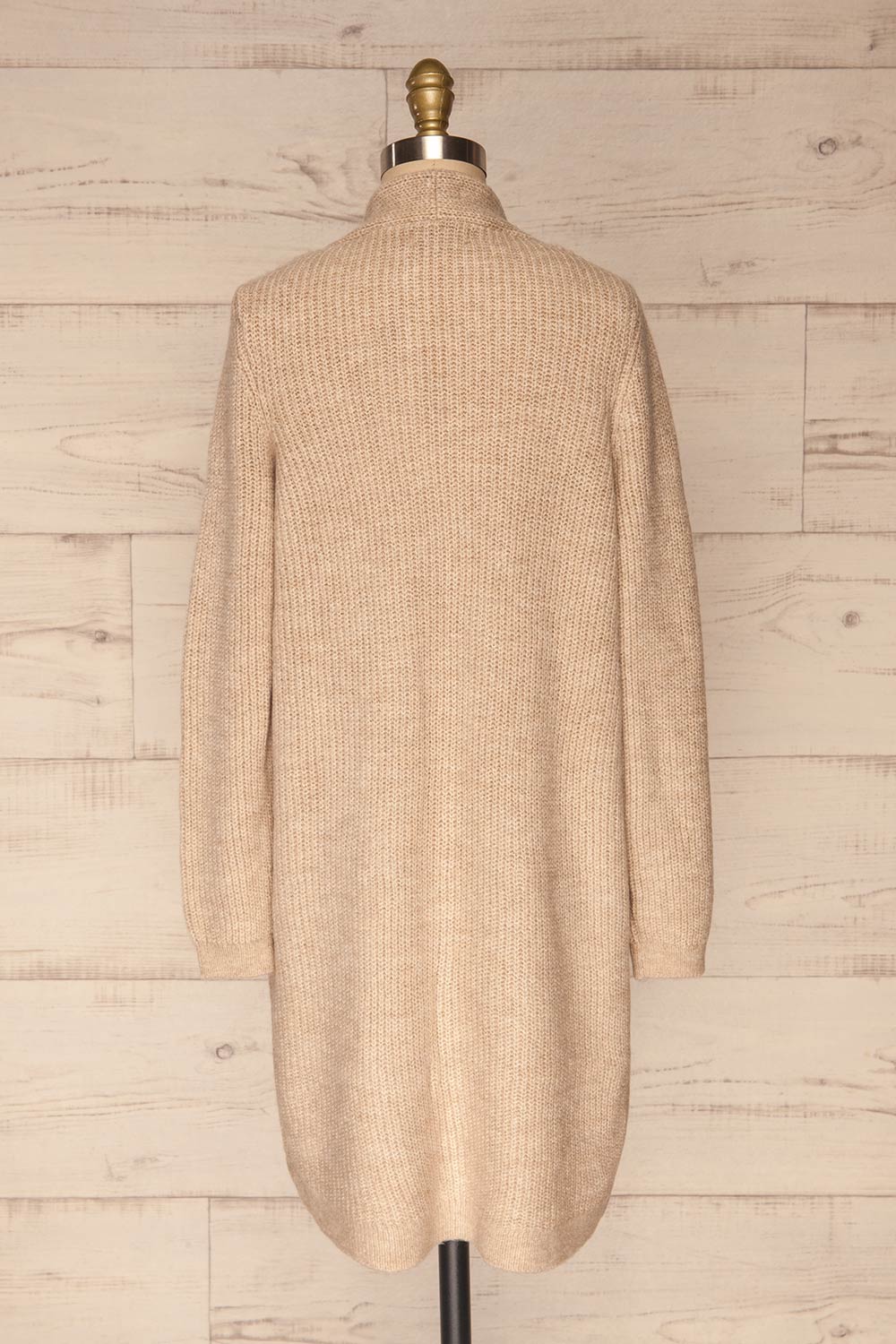 Arnhem Avoine Beige Knit Cardigan w/ Pockets | La Petite Garçonne back view