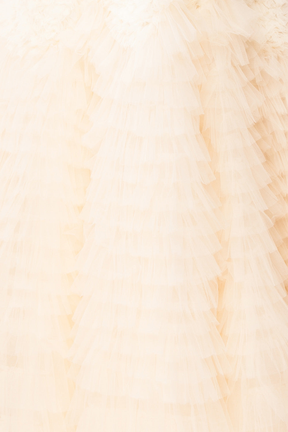 Asako Ivory Bustier Layered Tulle Maxi Dress | Boudoir 1861 fabric