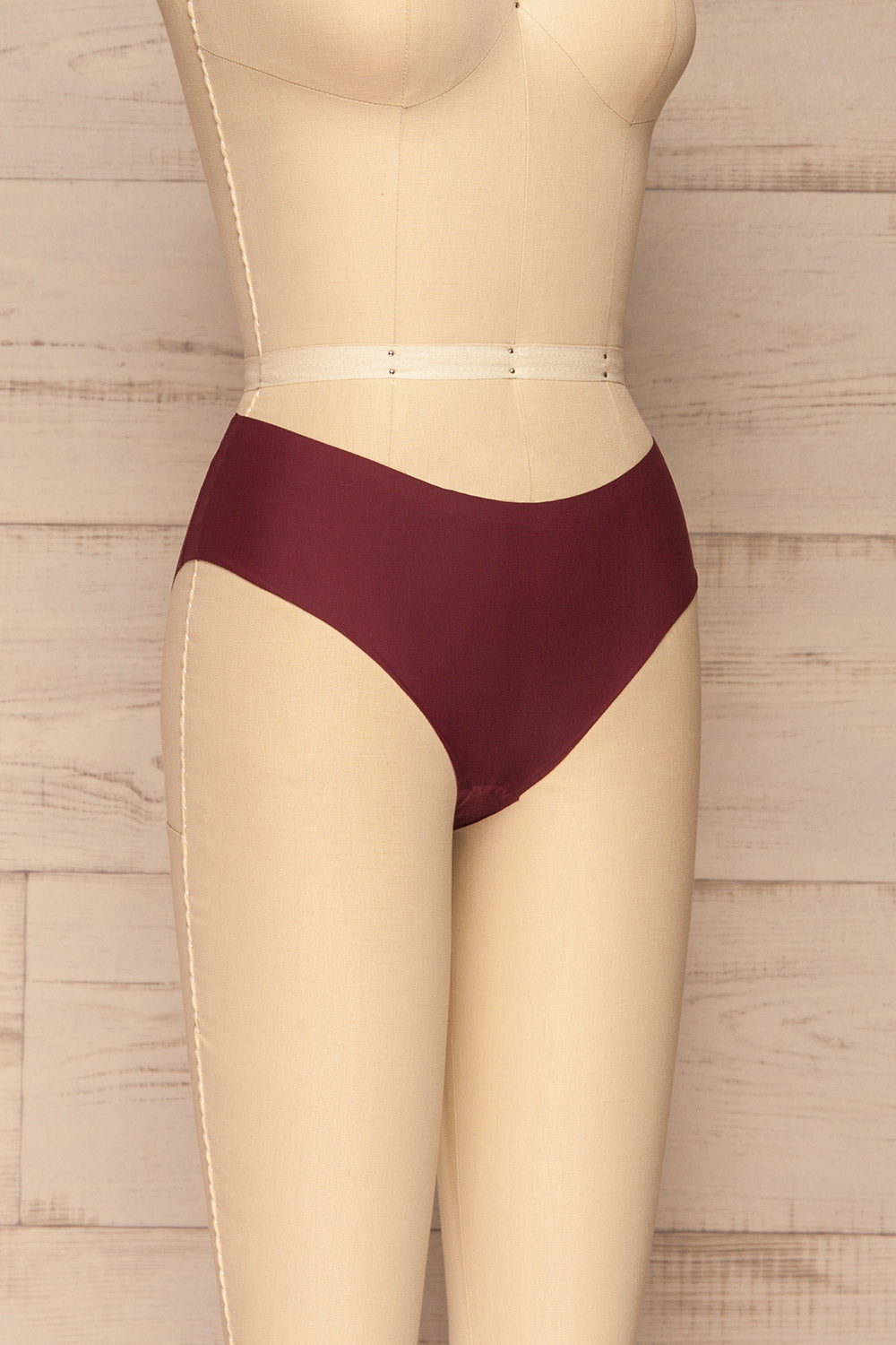Astris Burgundy Seamless Underwear | La petite garçonne side view