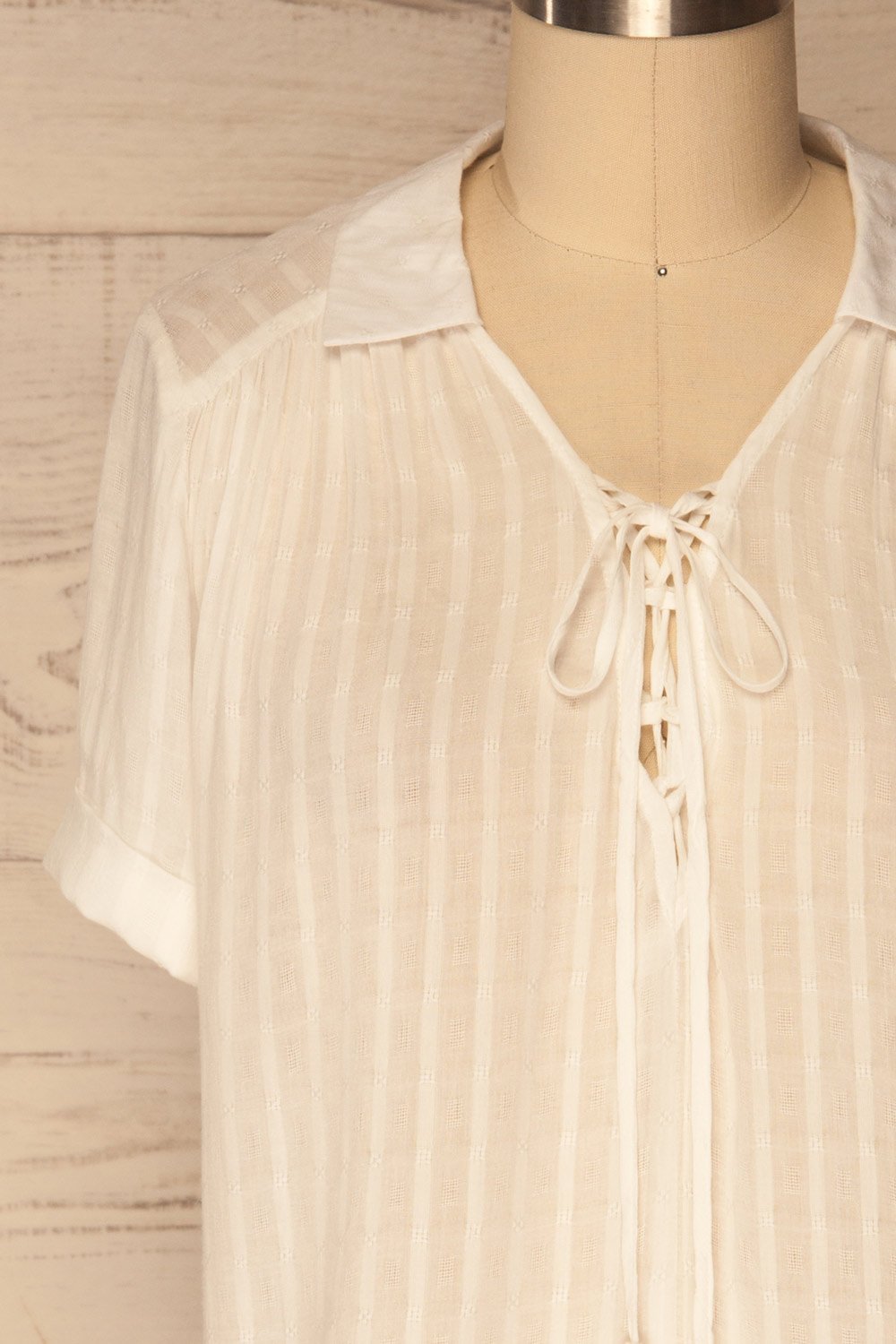 Aubange White Laced Neckline Blouse | La Petite Garçonne Chpt. 2 3