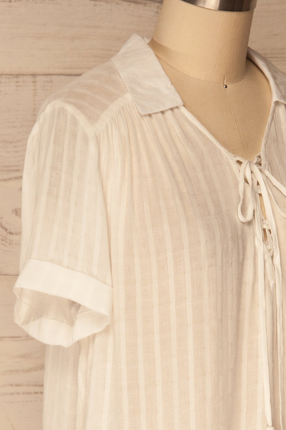 Aubange White Laced Neckline Blouse | La Petite Garçonne Chpt. 2 5