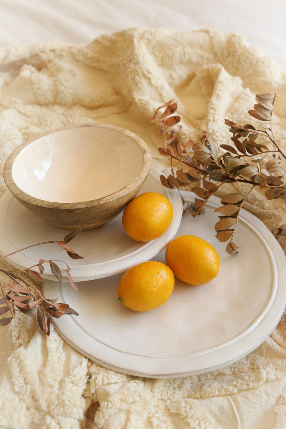 Bremen Rustic & Textured White Plate