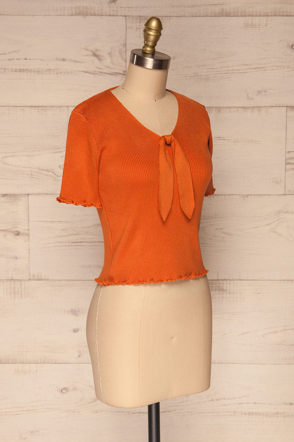 Balanos Rouille Short Sleeve w/ Bow Top | La petite garçonne side view