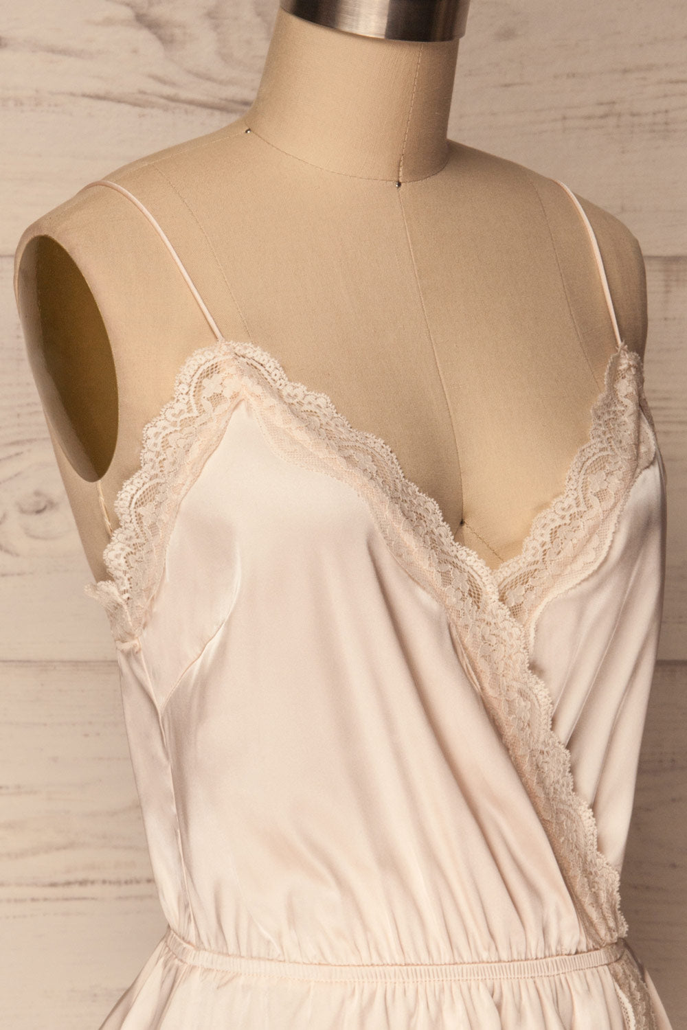 Bangor Blush Pink Satin & Lace Peplum Camisole | La Petite Garçonne 4