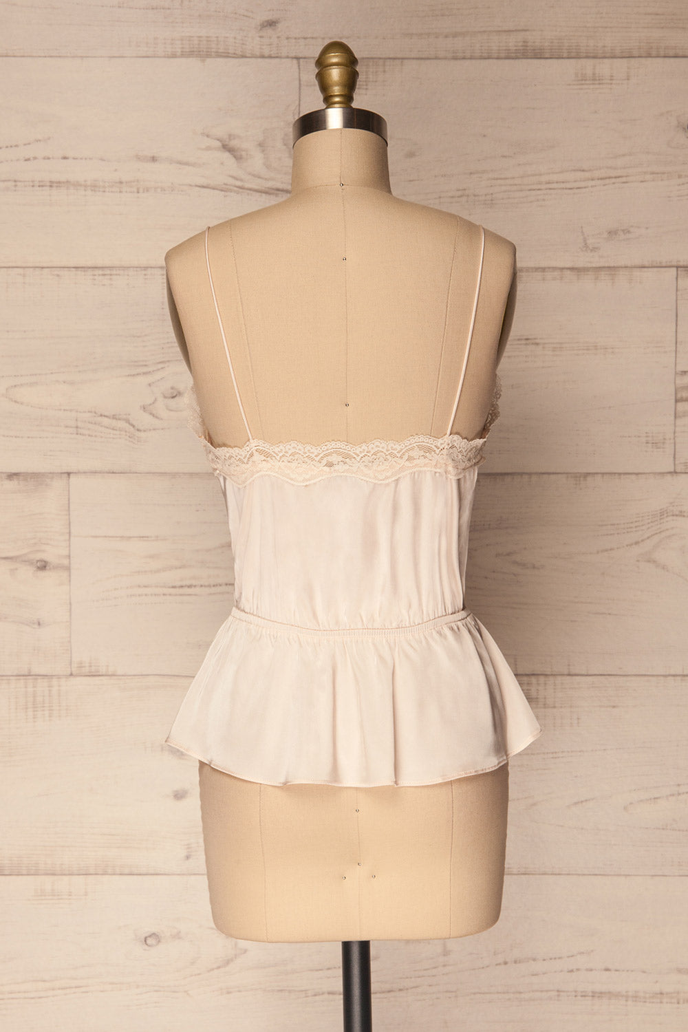 Bangor Blush Pink Satin & Lace Peplum Camisole | La Petite Garçonne 5