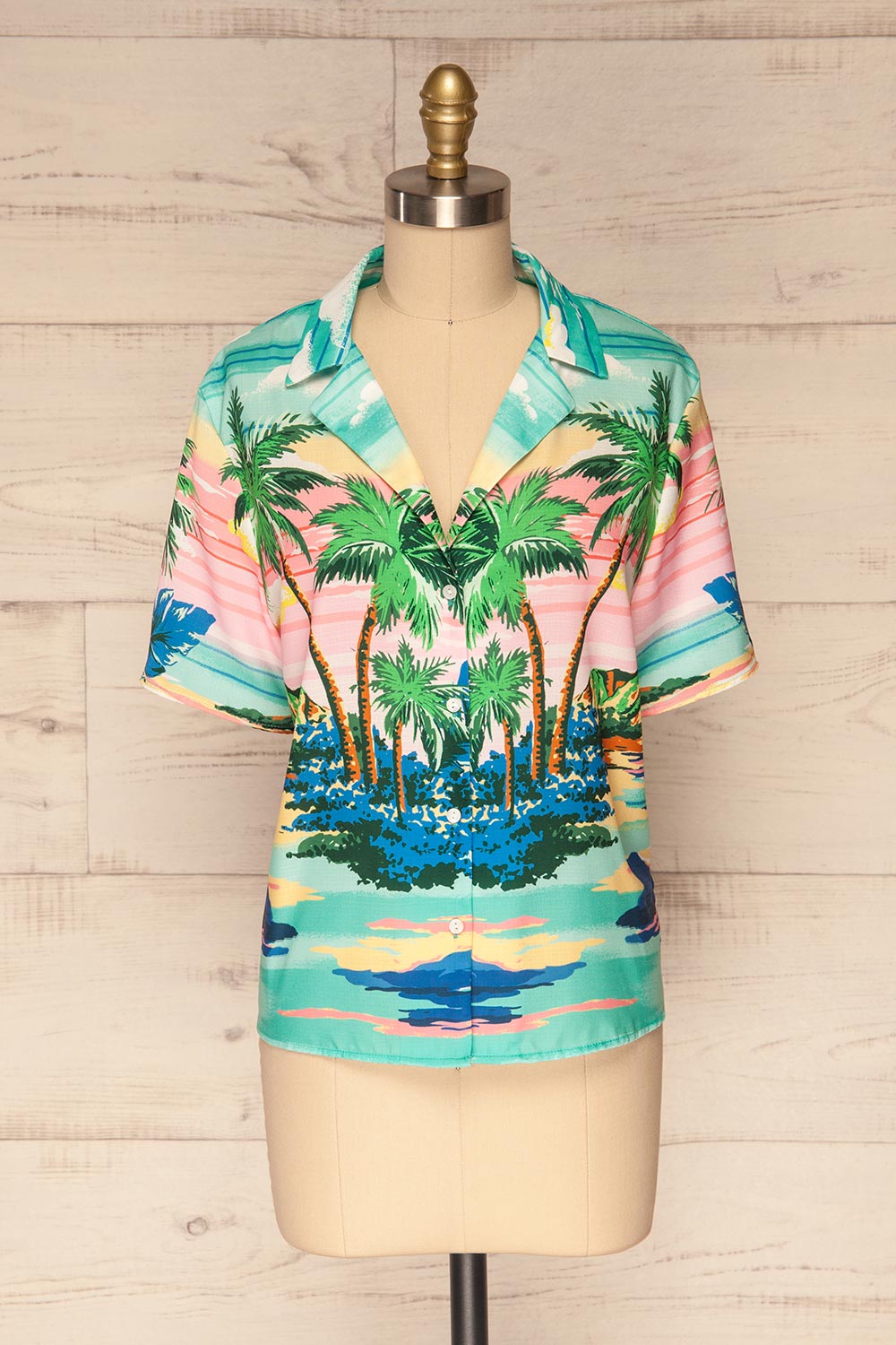 Barbados Colorful Tropical Short Sleeved Shirt | La Petite Garçonne 1