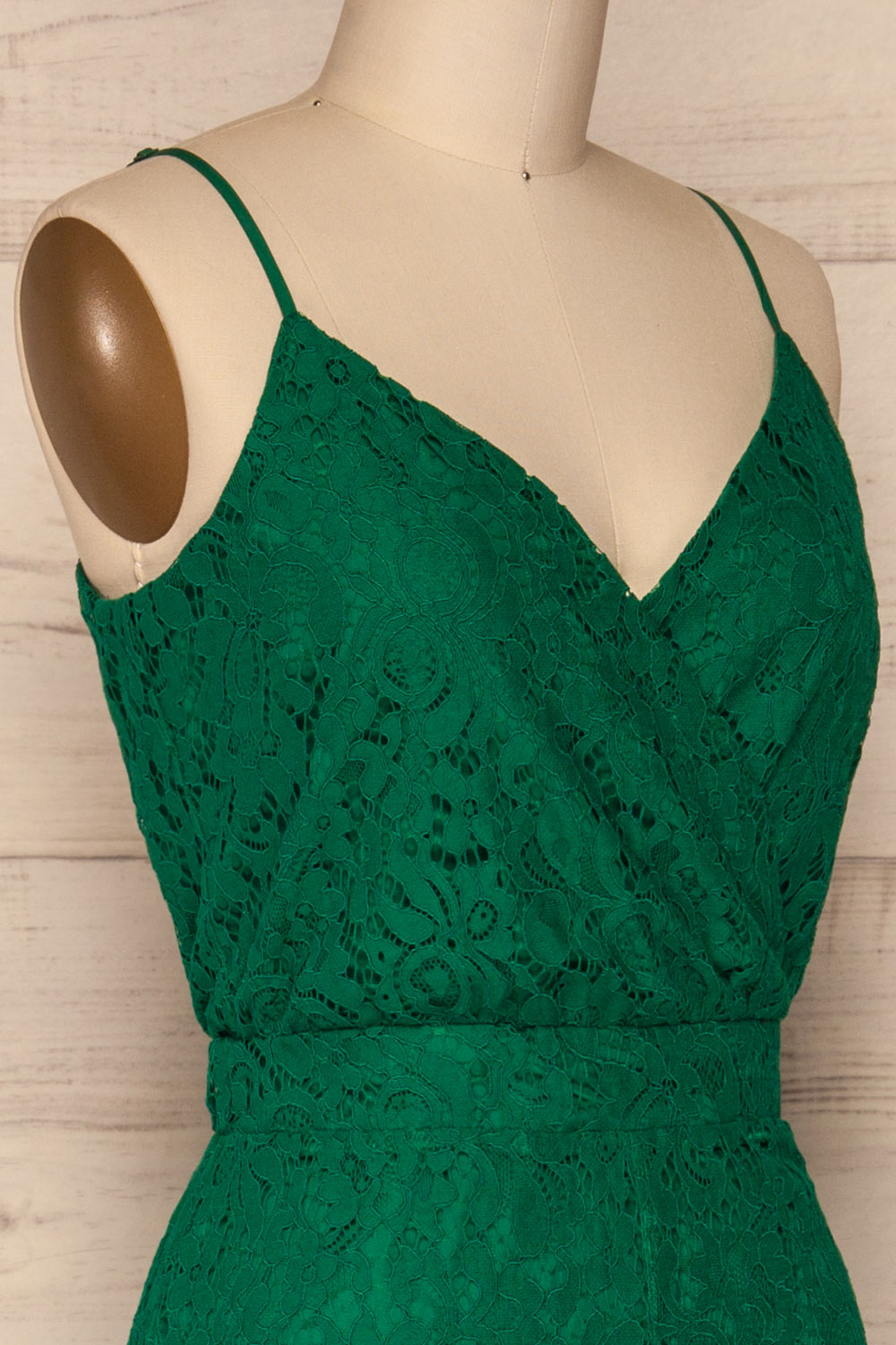 Bartasqui Emerald Green Lace Wide Leg Jumpsuit | La Petite Garçonne 4