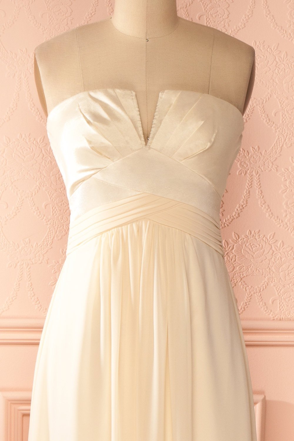Bemia Douceur - Ivory satin bustier gown