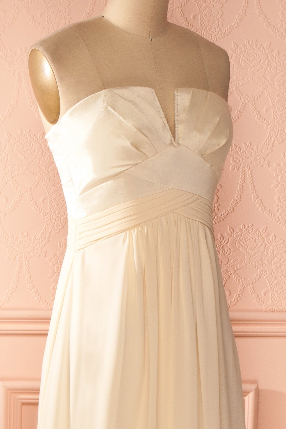 Bemia Douceur - Ivory satin bustier gown