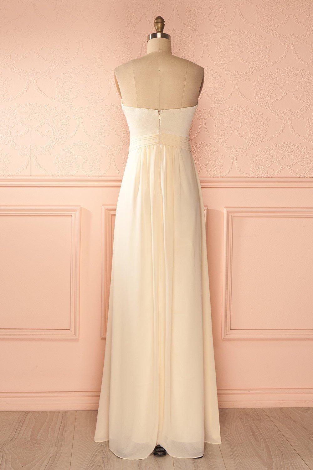 Bemia Douceur - Ivory satin bustier gown