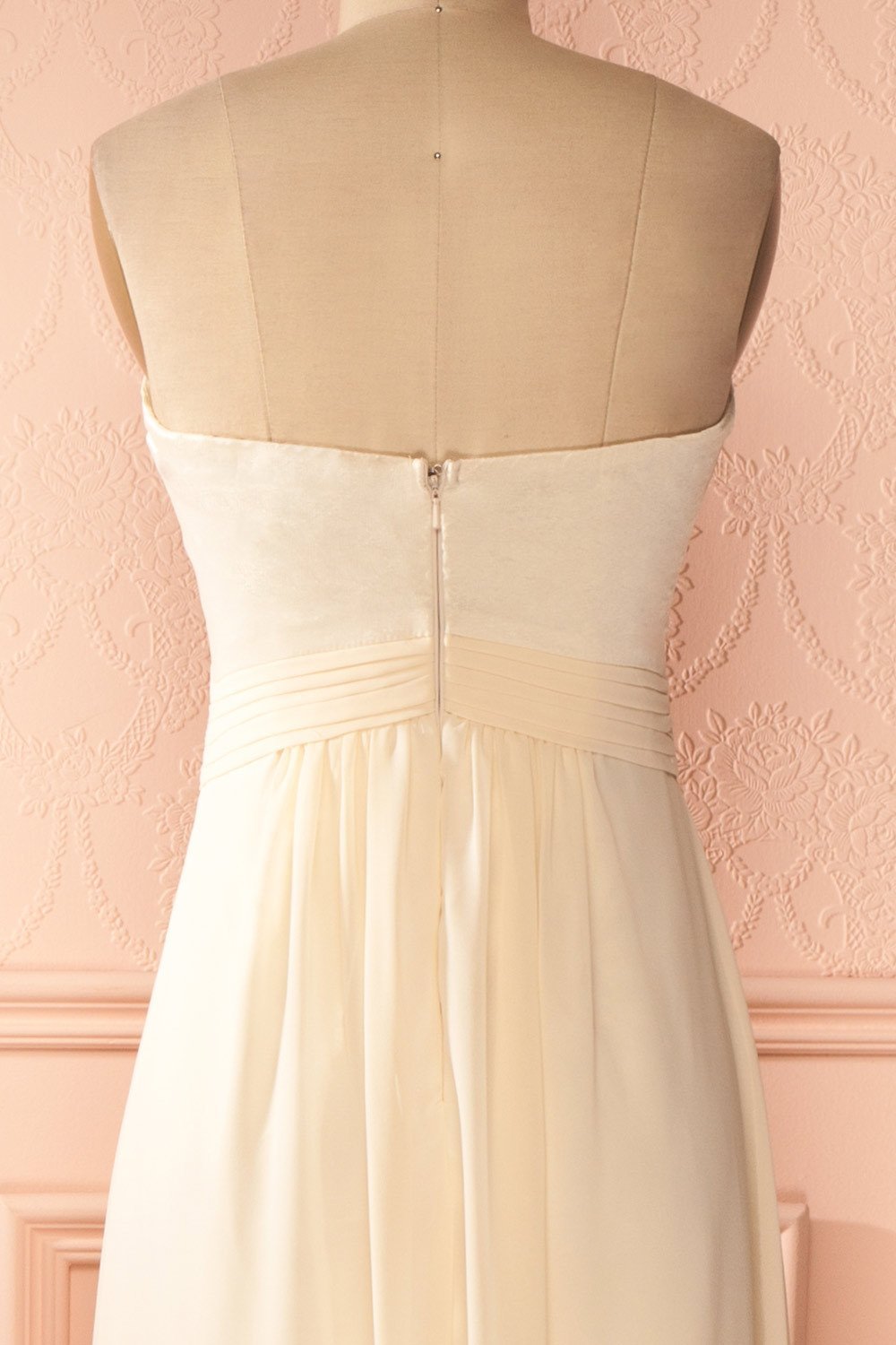 Bemia Douceur - Ivory satin bustier gown