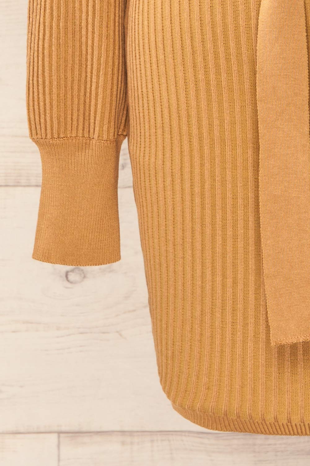 Bergame Camel Knitted Sweater Dress | La petite garçonne bottom 