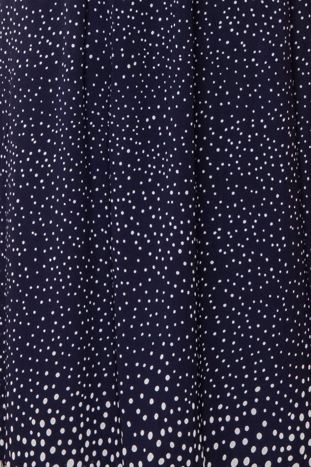 Bergljot Navy Blue & White Polkadot A-Line Dress | Boutique 1861 fabric detail