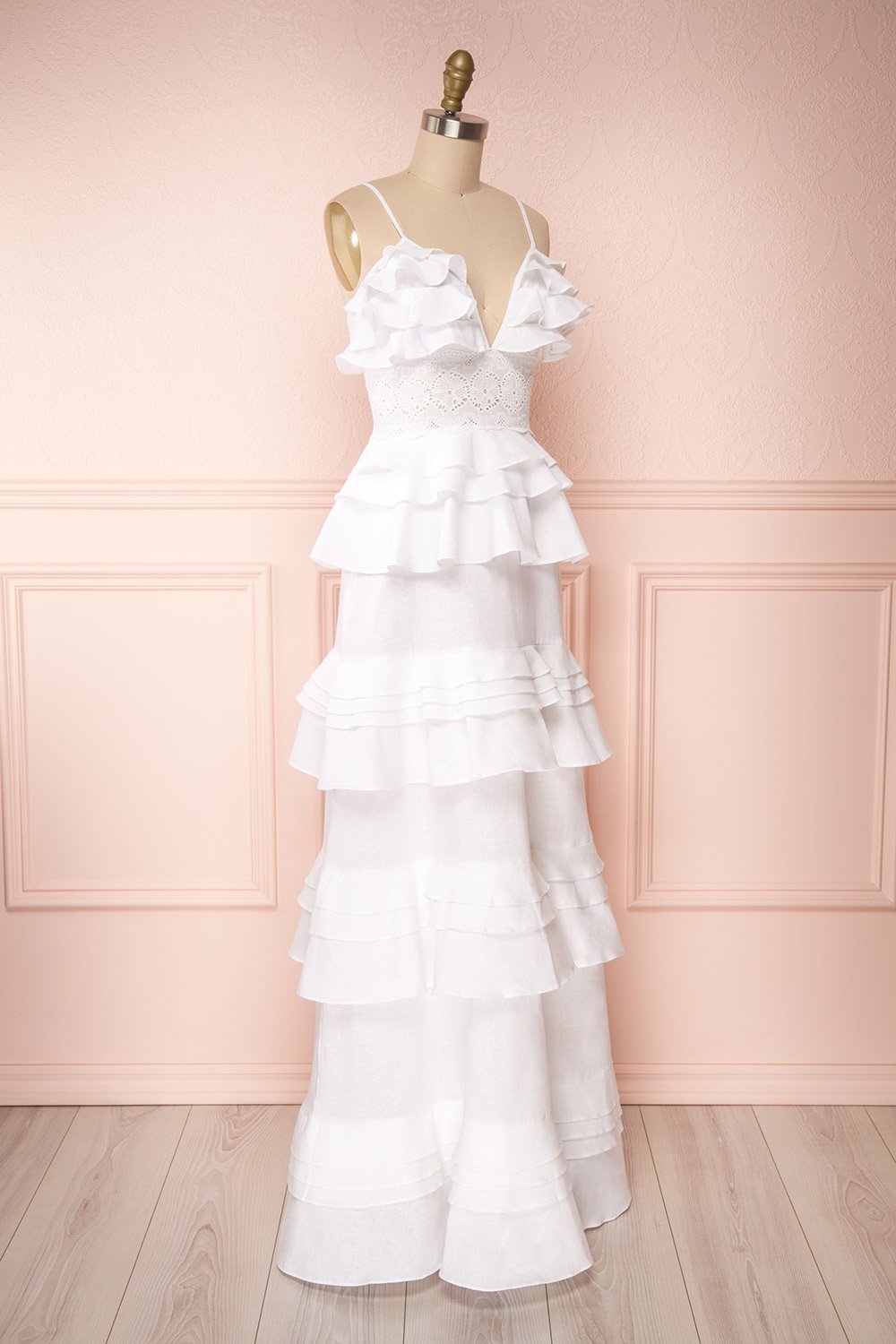 Beroche White Layered Bridal Dress side view | Boudoir 1861