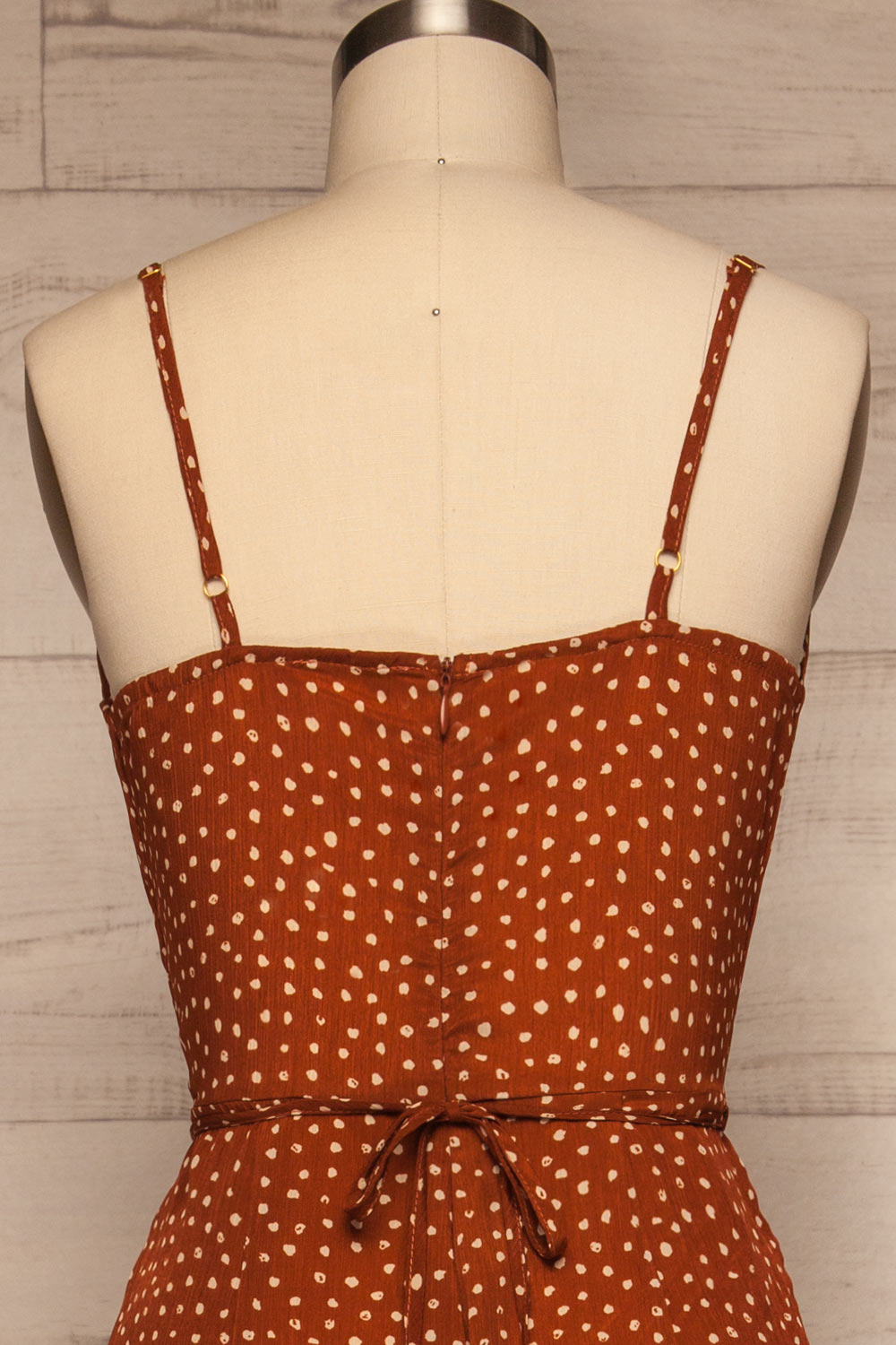 Berriedale Brown Jumpsuit | Combinaison | La Petite Garçonne back close-up