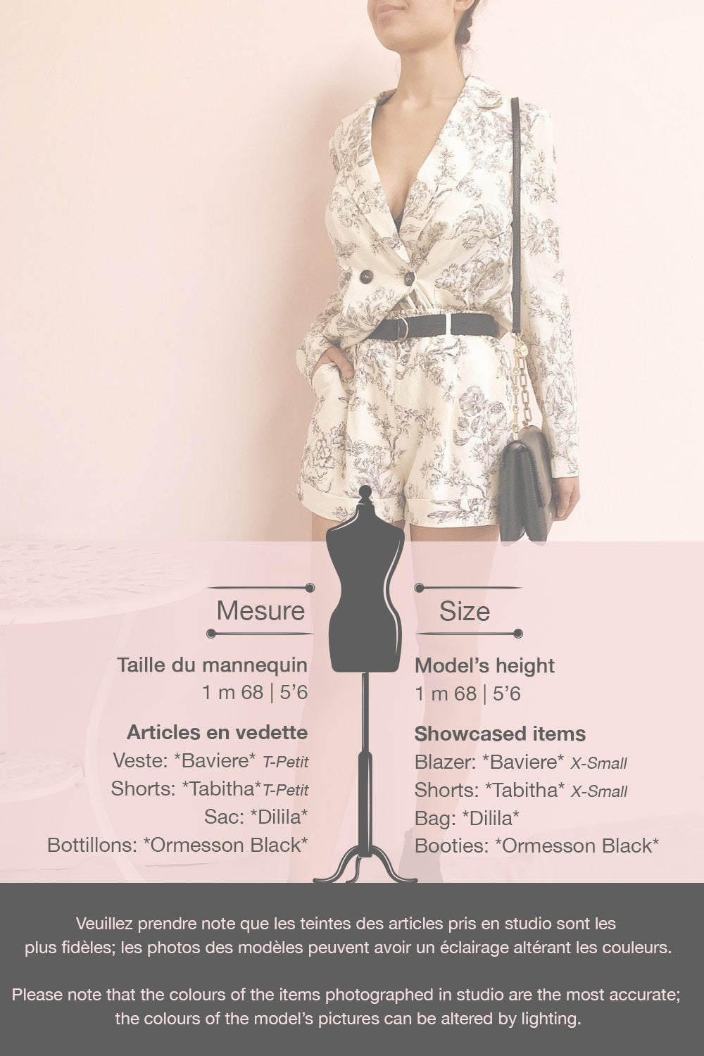 Tabitha Off-White Black Floral Shorts | La petite garçonne template