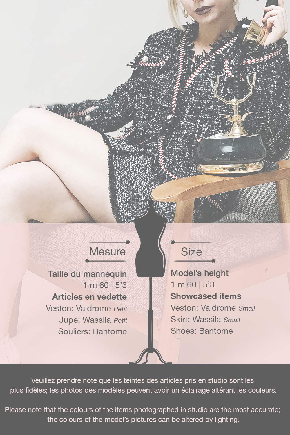 Valdrome Black Tweed Jacket with Pearls | La Petite Garçonne 12