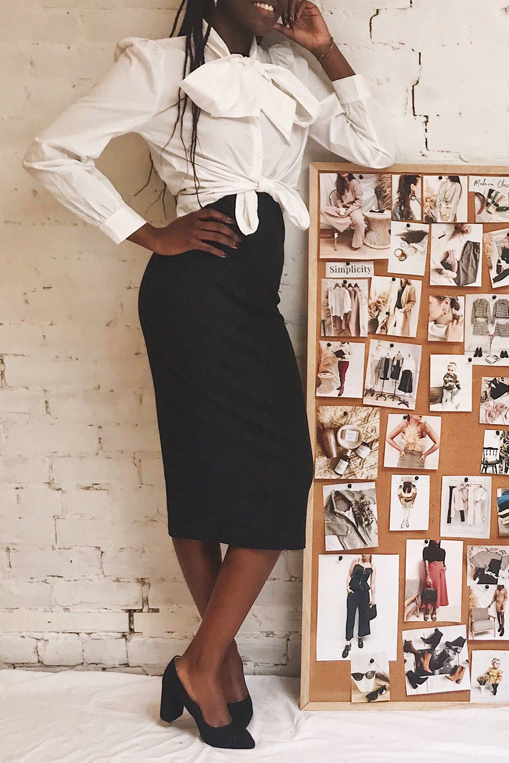 Spoletti White Long Sleeve Shirt | La petite garçonne on model