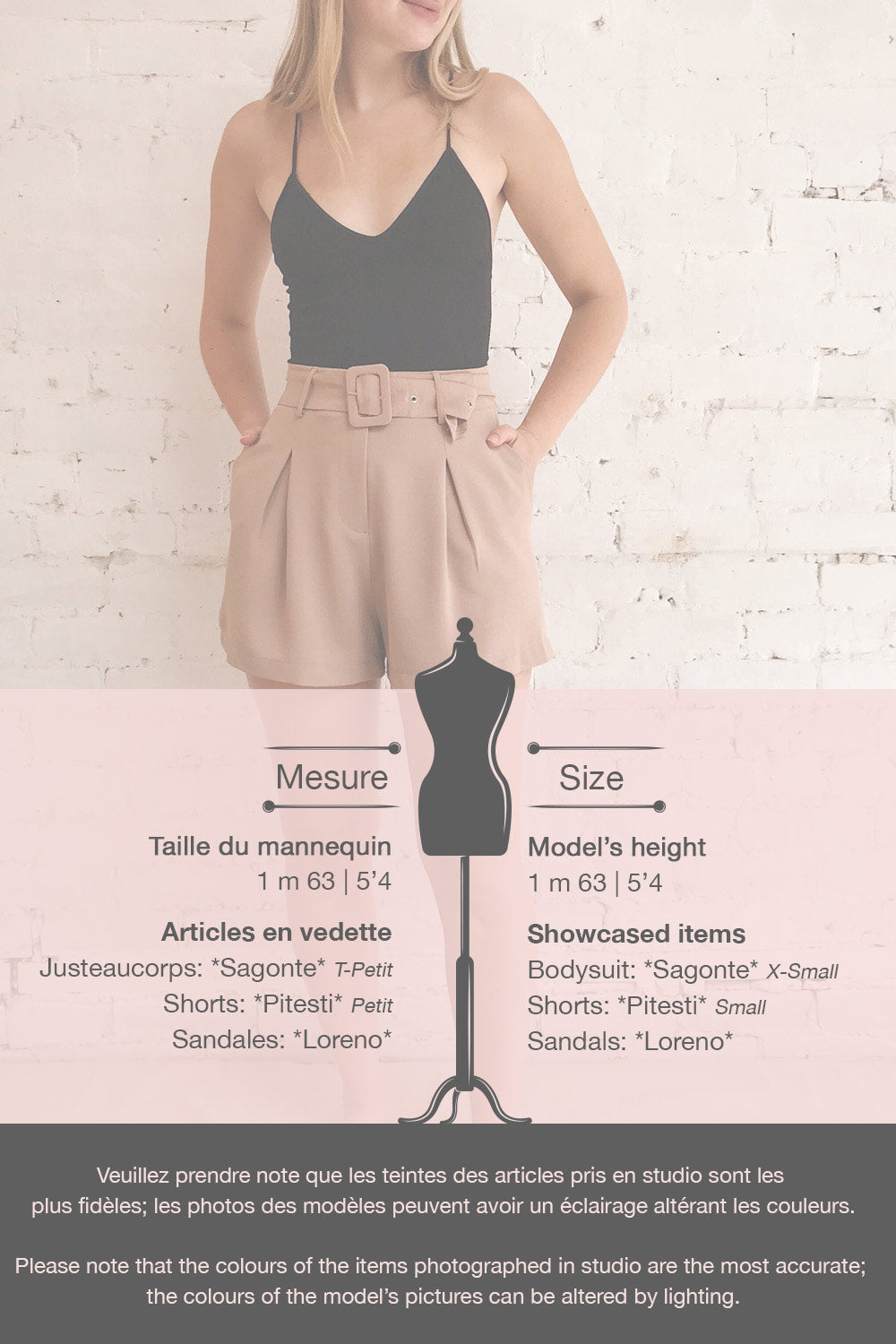 Pitesti Beige High Rise Shorts | La Petite Garçonne template