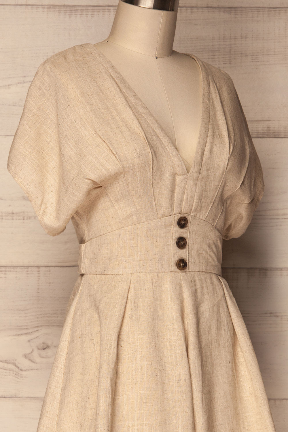 Bolkow Sand Beige Romper with Belt | La Petite Garçonne