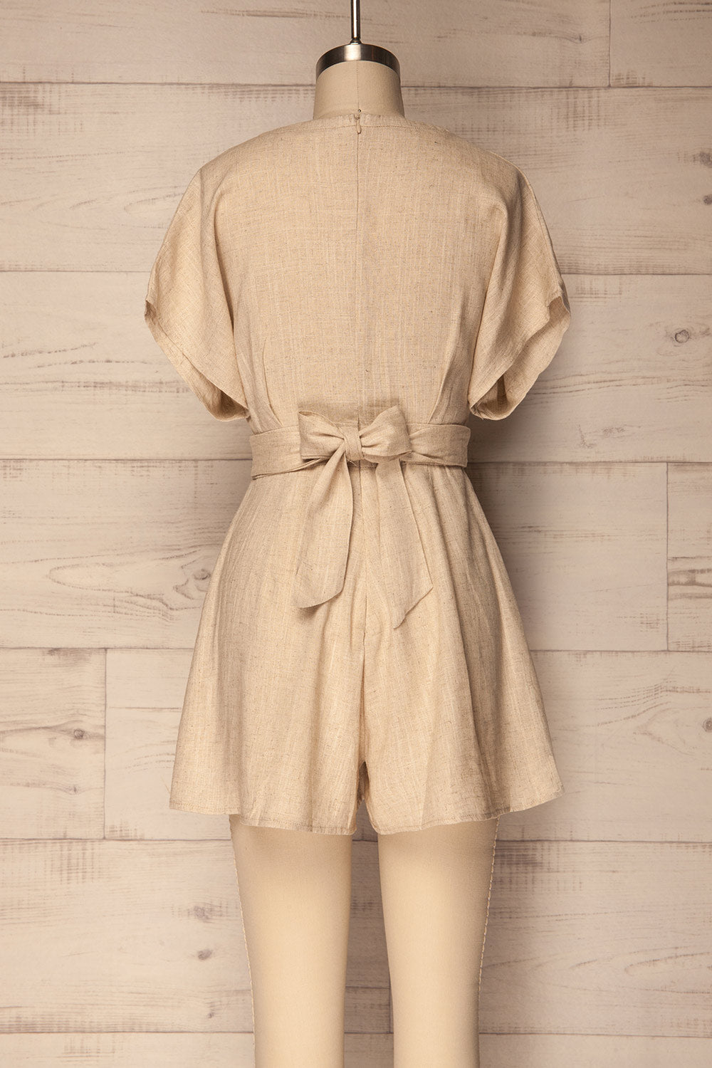 Bolkow Sand Beige Romper with Belt | La Petite Garçonne