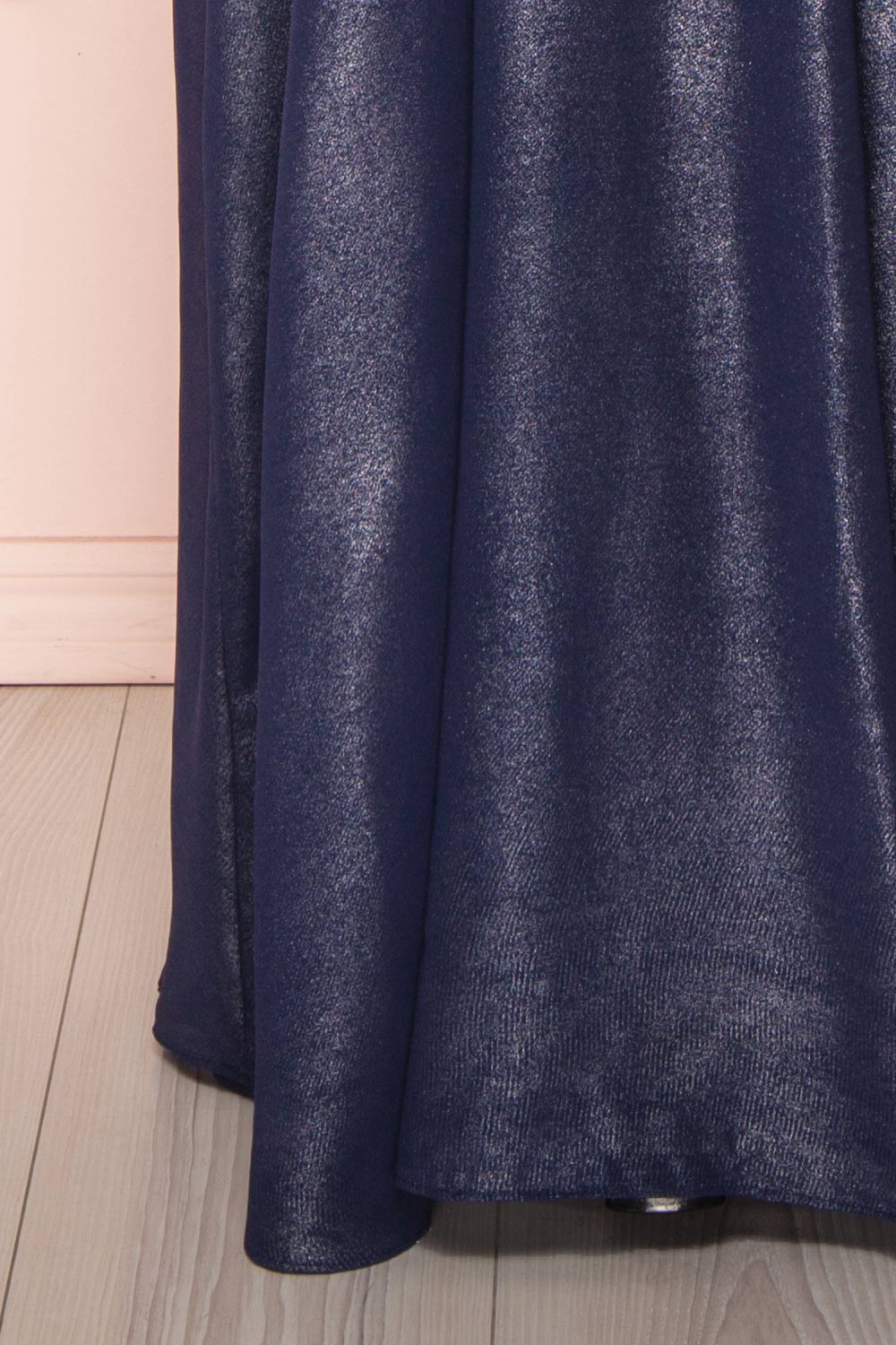 Bolor Marine | Robe Maxi Décolleté en Coeur