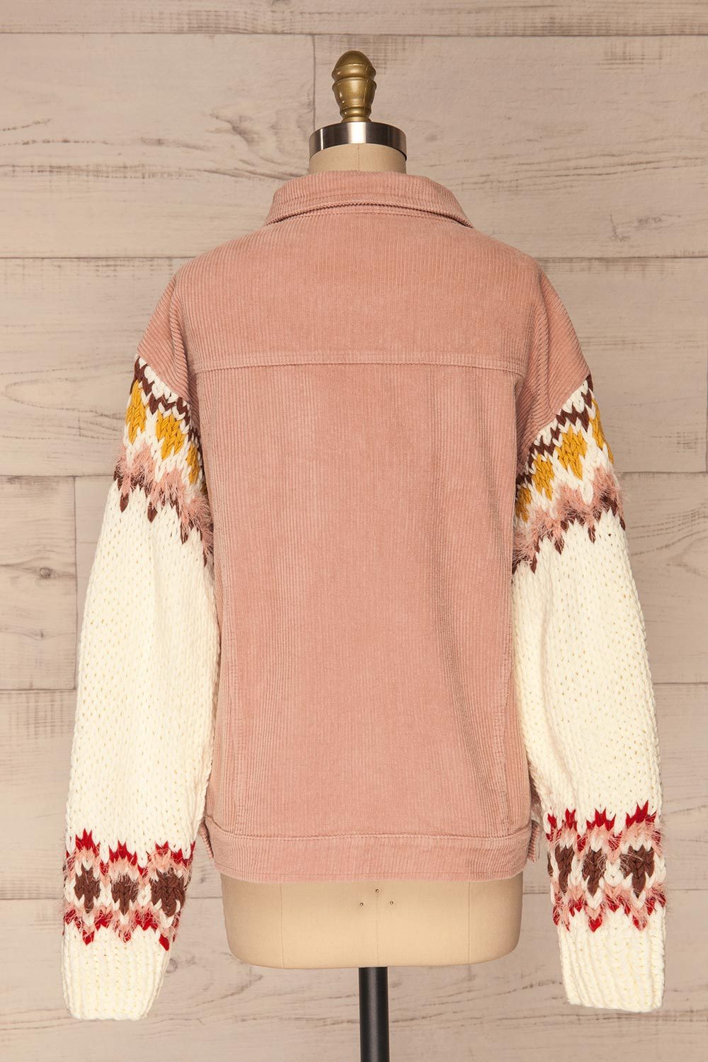 Borsele Pink Corduroy Jacket | Veste back view | La Petite Garçonne