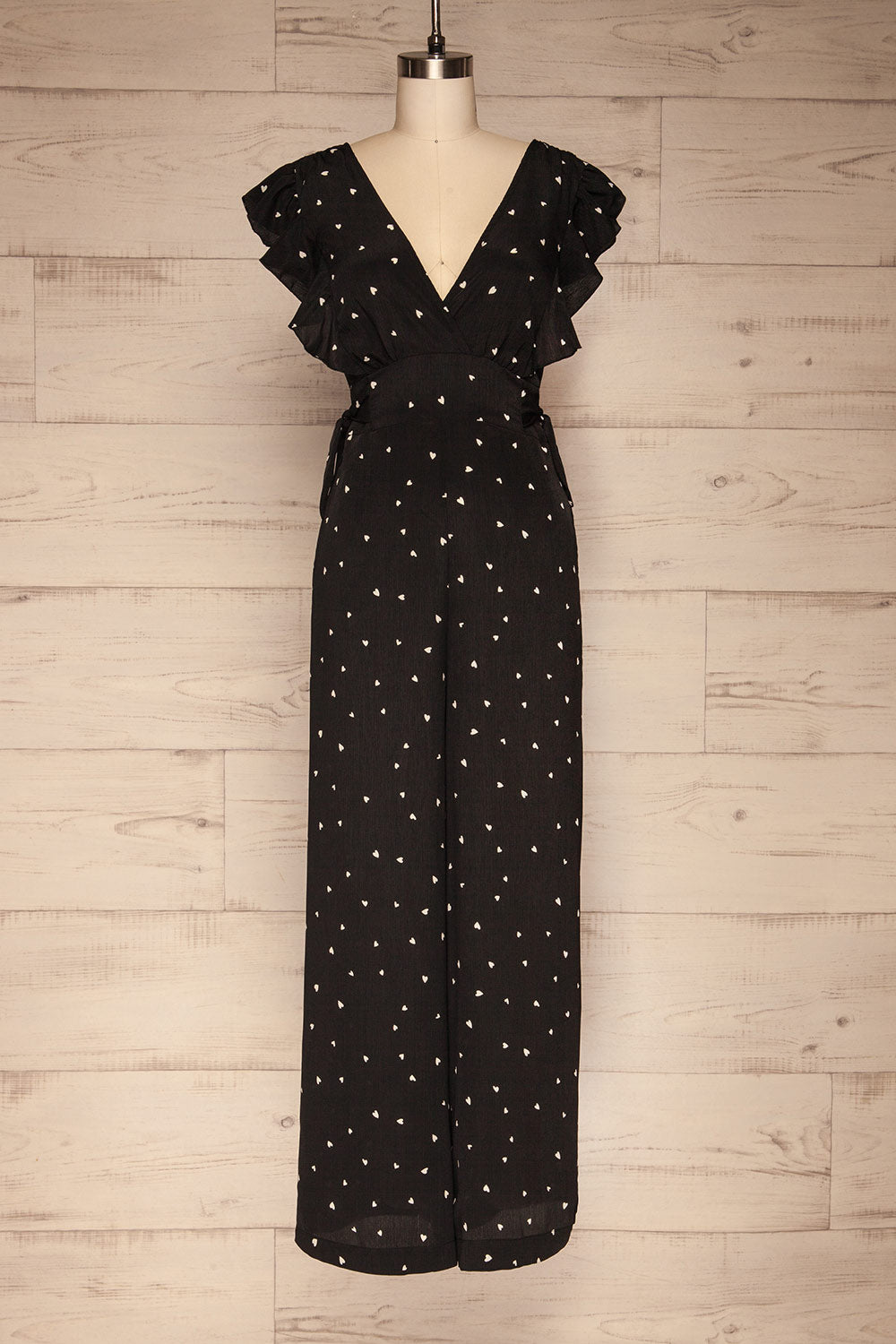 Braniewo Black & White Heart Jumpsuit | La petite garçonne