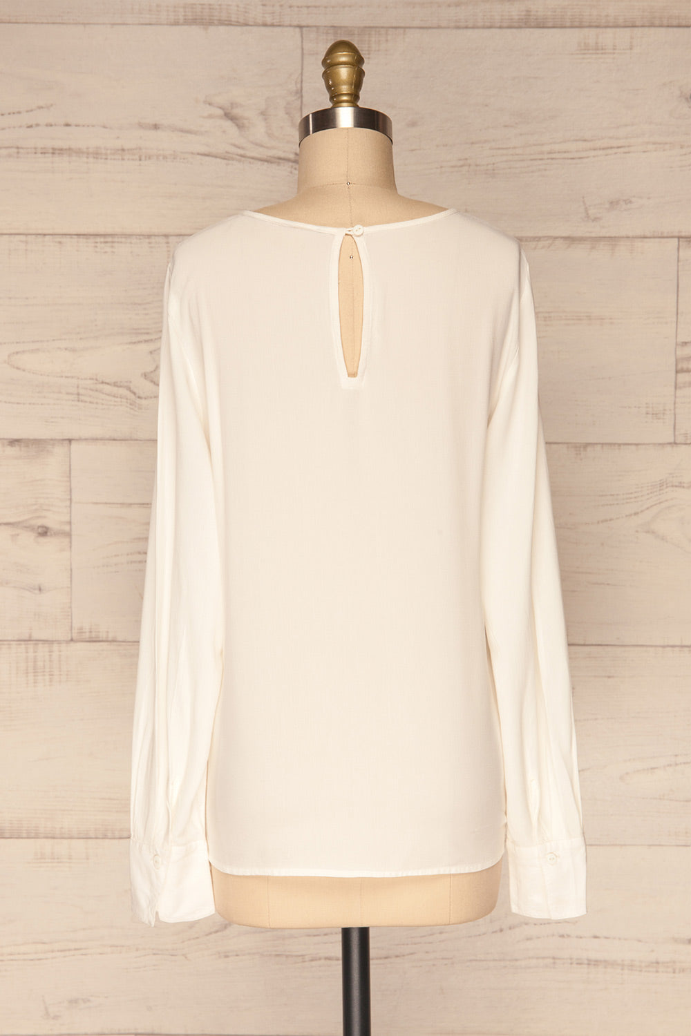Brienza White Long Sleeved Blouse | BACK VIEW | La Petite Garçonne