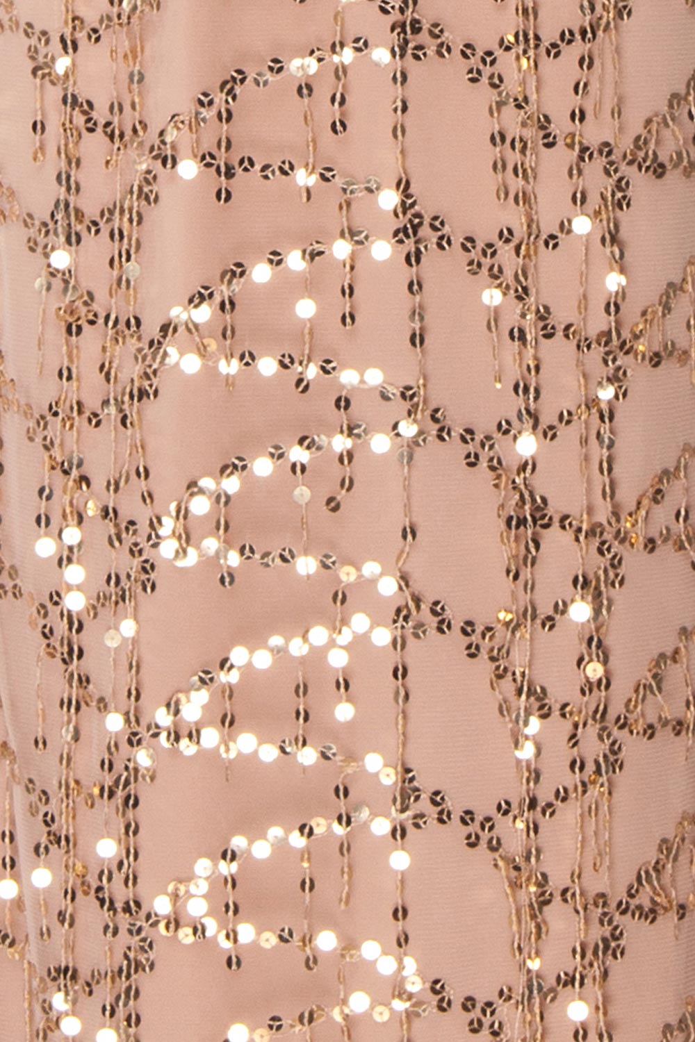 Bryony | Peach Sequins Dress