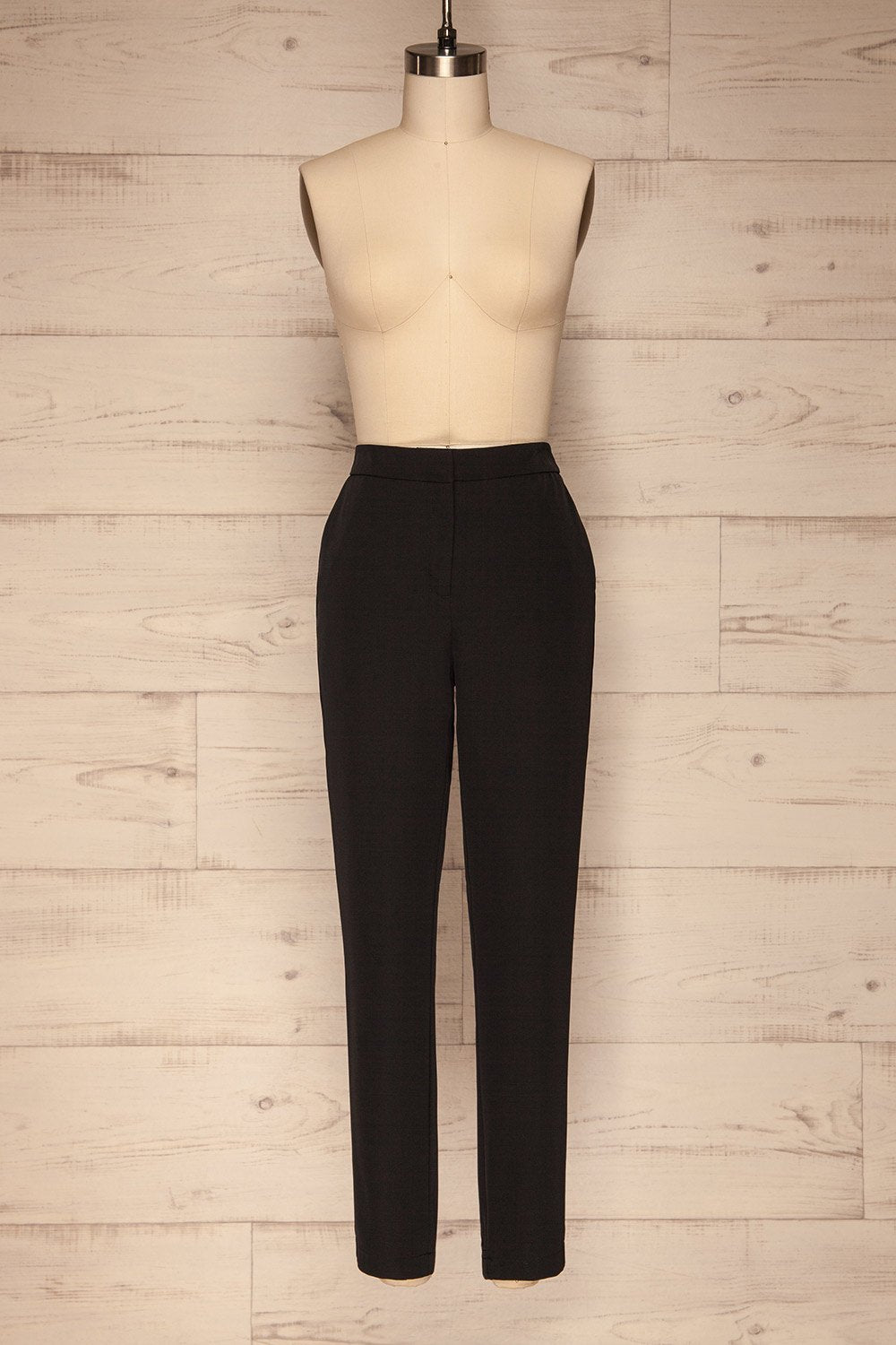 Brzeziny Black High Waisted Dress Pants | La petite garçonne plus