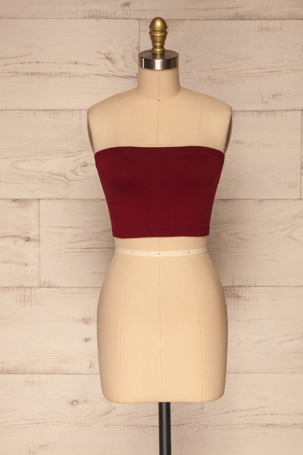 Bucje Garnet Burgundy Bandeau Top | La petite garçonne front view