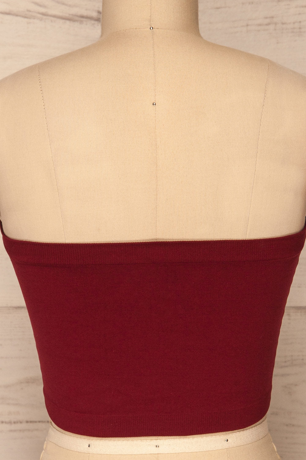 Bucje Garnet Burgundy Bandeau Top | La petite garçonne back close up
