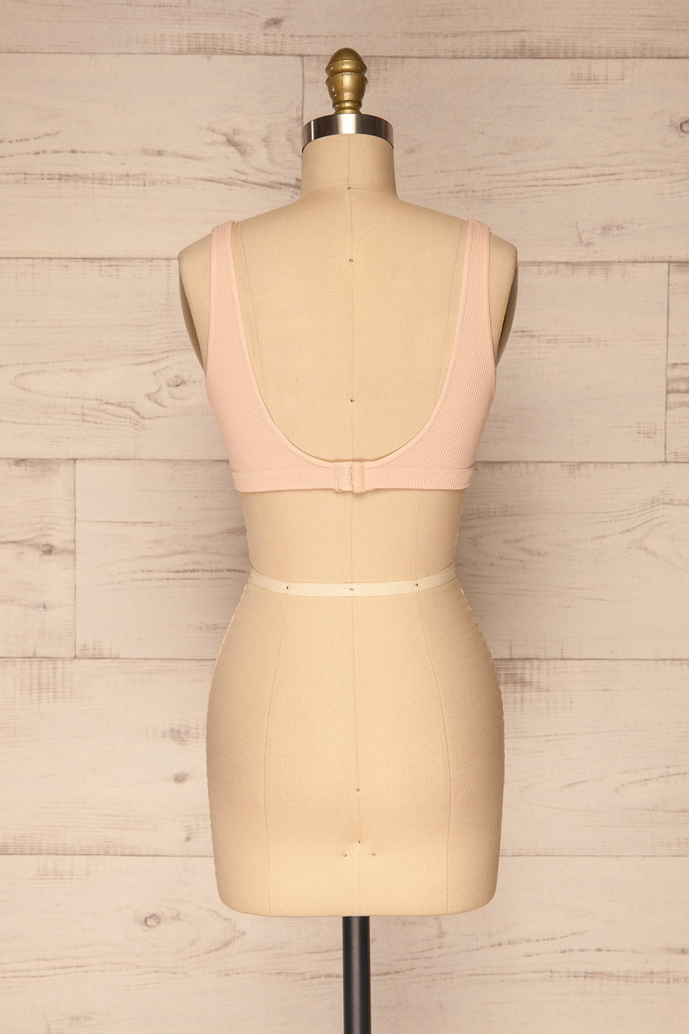 Budva Pink Stretchable Embossed Bralette | La petite garçonne back view