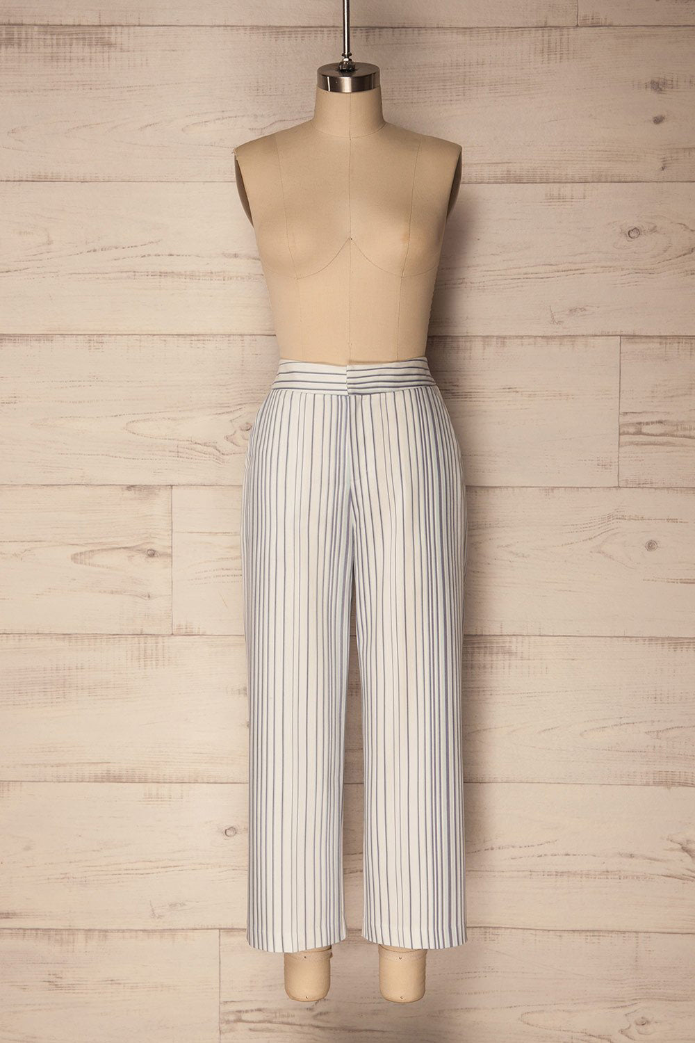 Byklo White, Blue & Lilac Striped Straight Pants | La Petite Garçonne