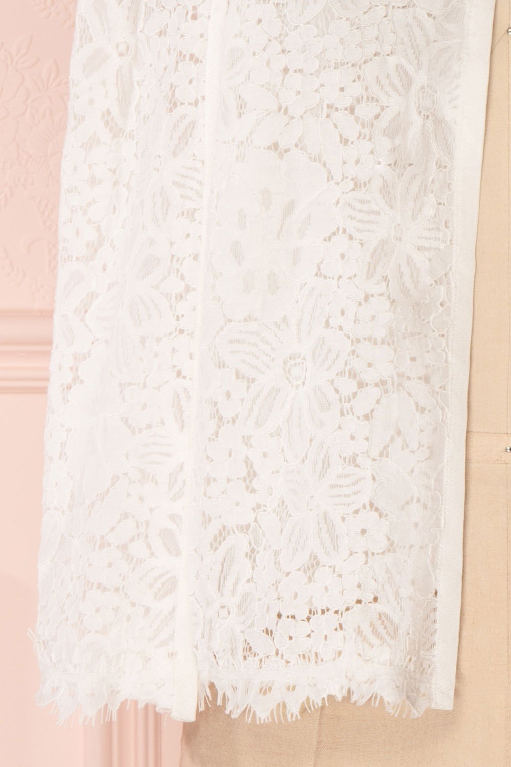 Byrdie White Lace Bolero Jacket with Cape Sleeves | Boudoir 1861 8