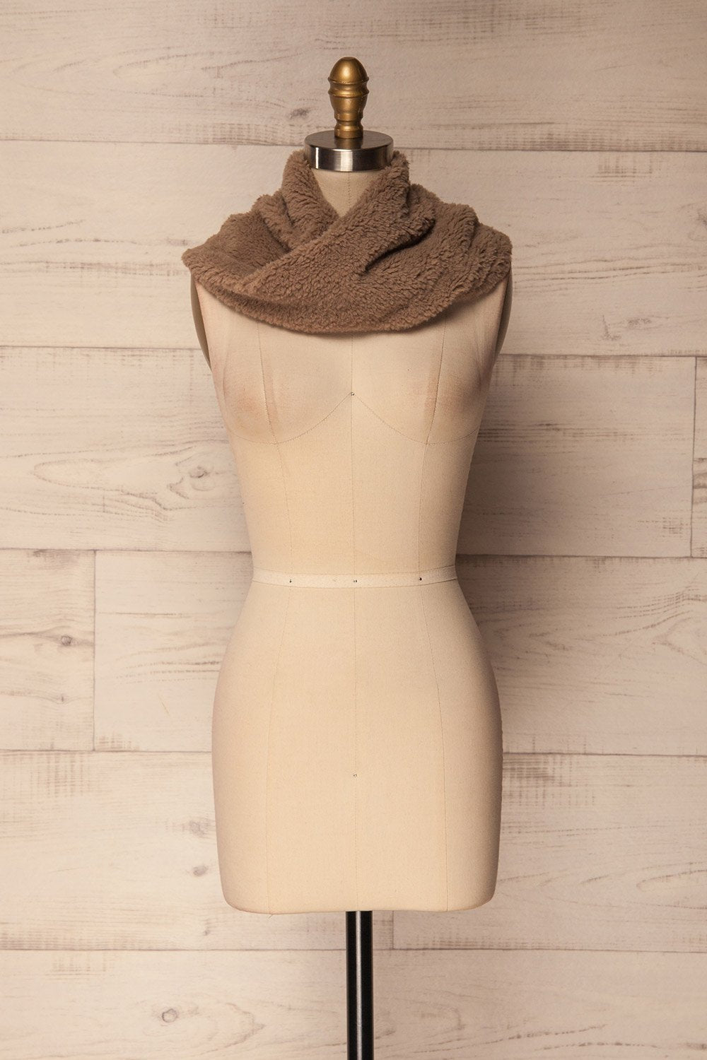 Cadivus Taupe Faux Fur Infinity Scarf | La Petite Garçonne 4