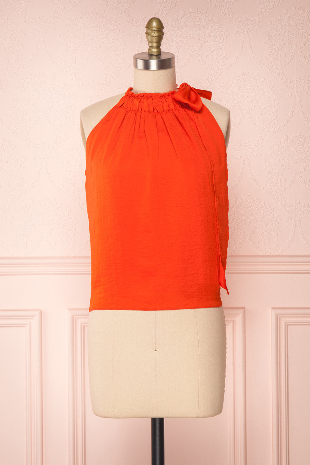 Calanthe Rouge Red Satin Halter Top | Boutique 1861 1